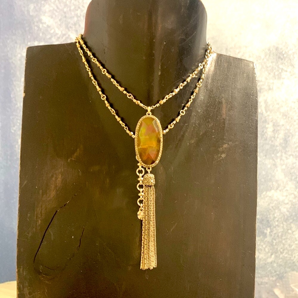 Long Tassel Pendant Necklace